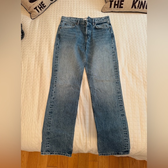 Zara Women's Straight Leg Blue Jeans - Picture 1 of 4